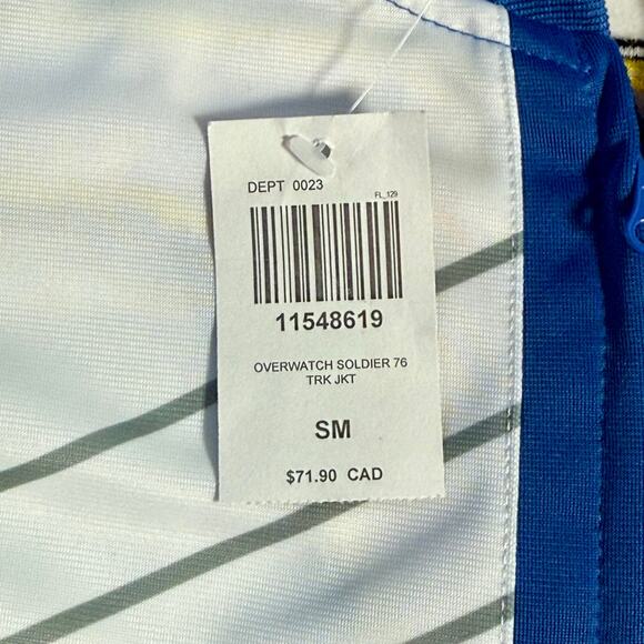 Overwatch NWT Men's Small Soldier 76 Blue Full Zip Track Jacket Athleisure - Picture 6 of 13